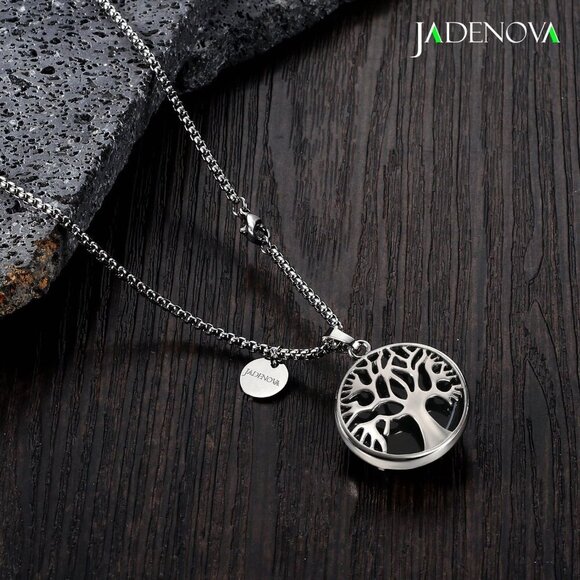 Family Tree Necklace Tree of Life Gemstone Crystal Pendant Necklace 24 Inches St - Picture 6 of 7